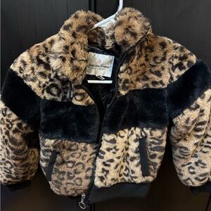 Urban Republic Faux Fur leopard print girl’s Jacket